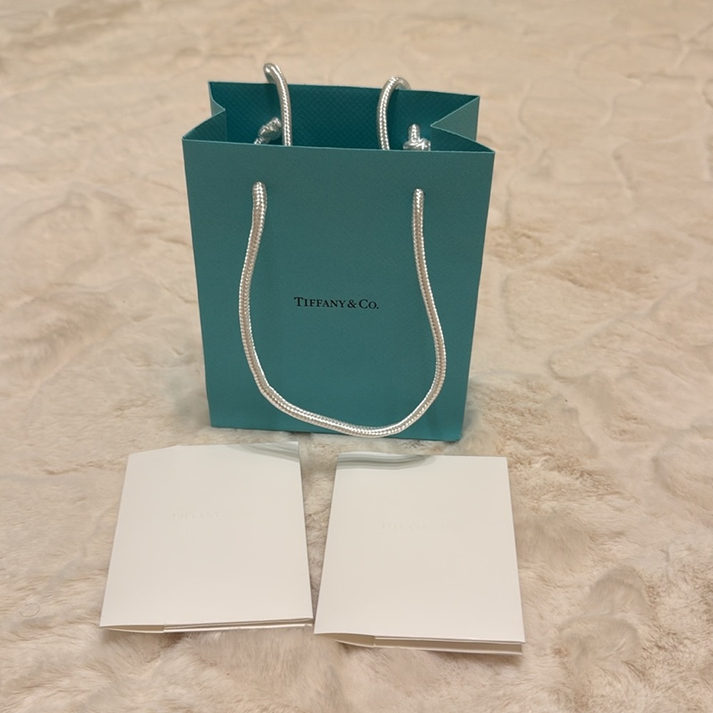 Tiffany & Co. Blue shopping gift Bag and 2 White envelopes